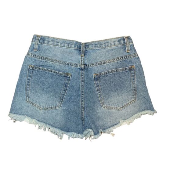 NWOT Hayden Los Angeles Distressed Denim Cutoffs with Sequined Pockets S - Picture 3 of 11